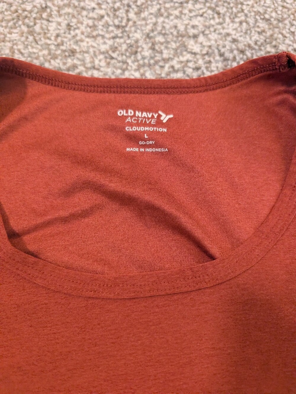 Old Navy Cloud Motion Ruched Side Tank Tops Large Lavender And Burnt Orange - Picture 3 of 4